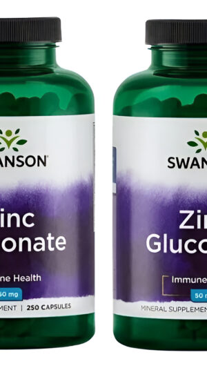 Zinc Gluconato 50 Mg 500 Caps Calidad Swanson Salud Inmune