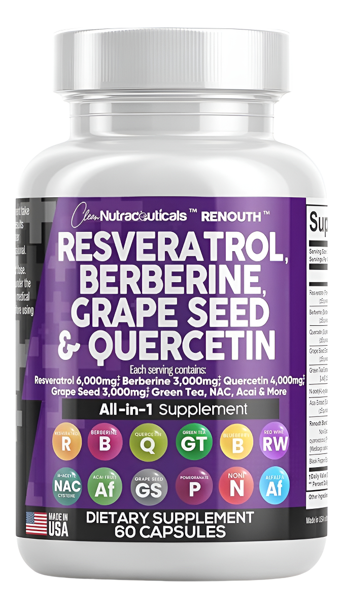 Resveratrol 6000mg - 60 Cápsula