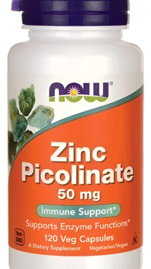 Picolinato De Zinc De Now Foods 50mg 120 Cáps Sistema Inmune