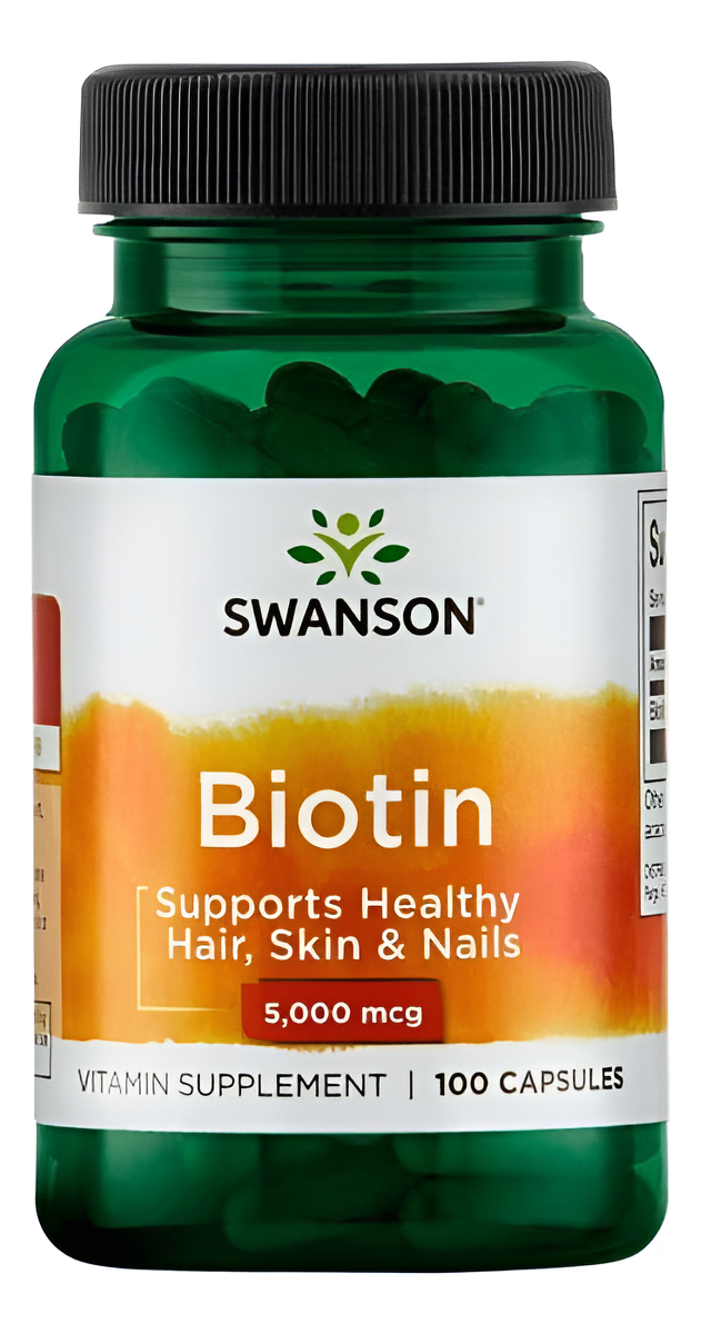 Biotina Cabello Piel Uñas 5.000 Mg 100 Caps De Swanson