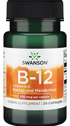 Vitamina B12  500 Mcg 30 Caps - Energía Y Metabolismo