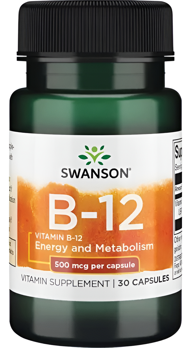 Vitamina B12 500 Mcg 30 Caps - Energía Y Metabolismo