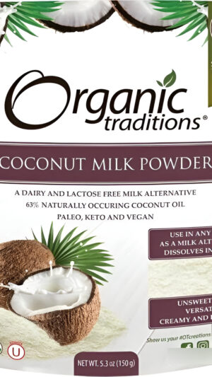 Leche Pura De Coco En Polvo Organica Deshidratada 5.3 Oz
