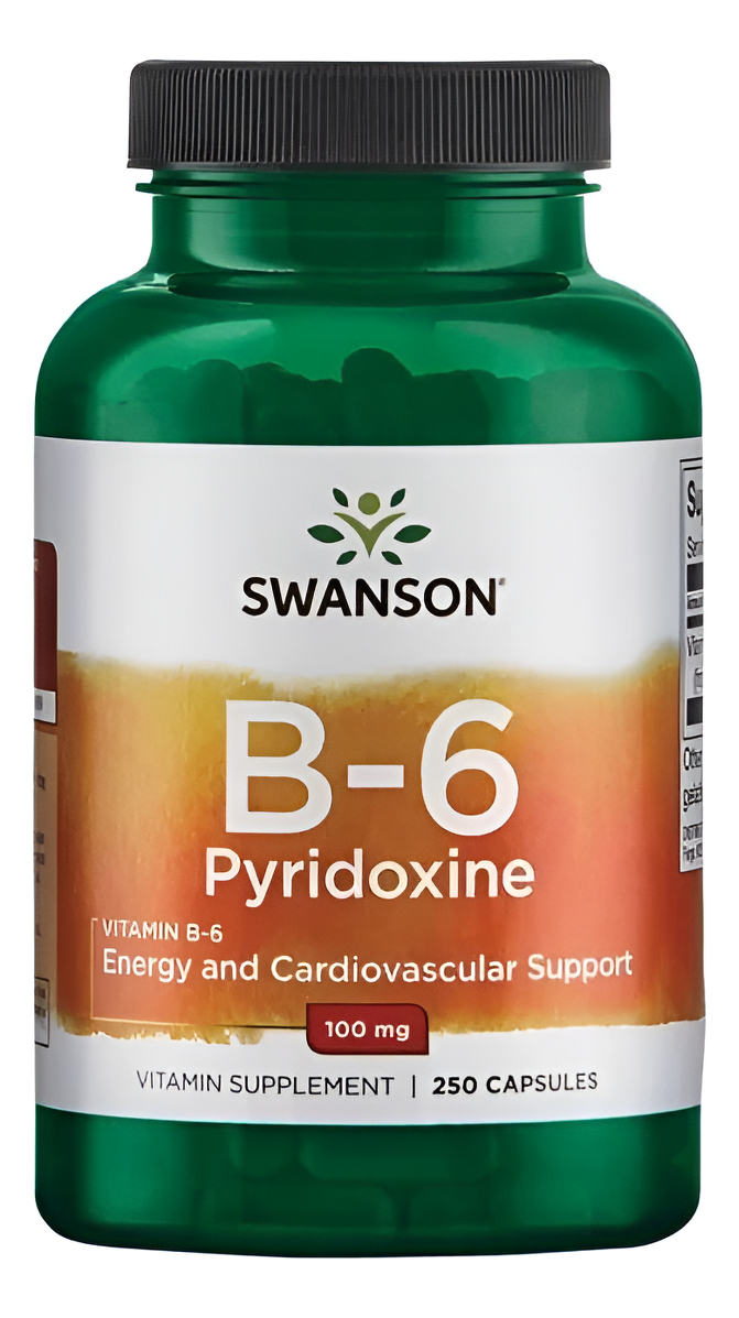 Vitamina B-6 Piridoxina 100 Mg 250 Cap Energia Y Corazon Sw