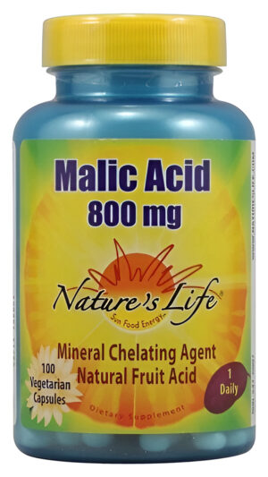 Ácido Málico 800 Mg 100 Caps Agente Quelado Y Mineral N L