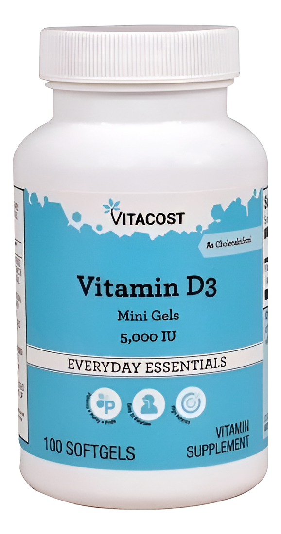 Vitamina D3 Mini Gels 100 Softgels 5000 Iu De Vitacost