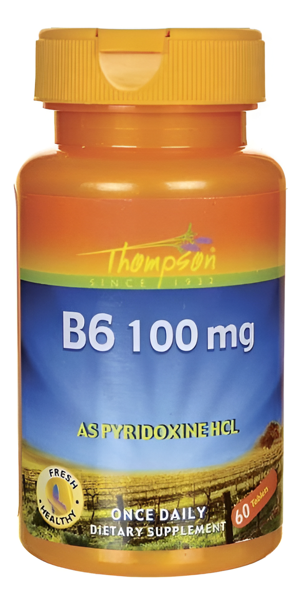 Vitamina B 6 Thompson - 60caps-100 Mg De Thompson