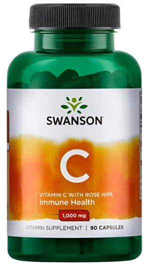 Vitamina C With Rose Hips 1,000 Mg 90 Caps De Swanson