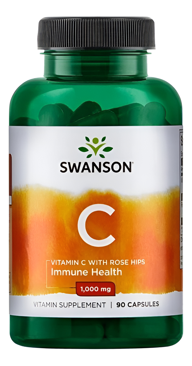 Vitamina C With Rose Hips 1,000 Mg 90 Caps De Swanson