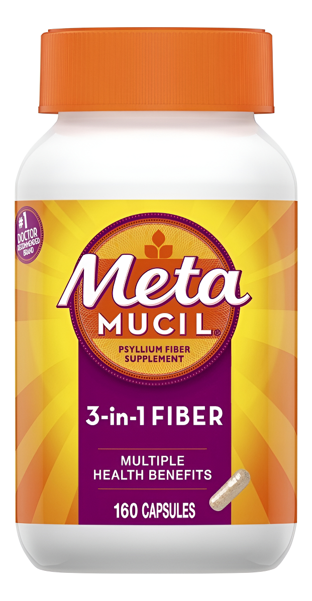 Metamucil 3 En 1 Suplemento De Fibra 160 Capsulas