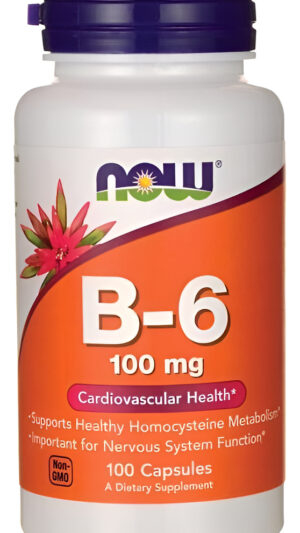 Vitamina B 6 100 Mg  100 Cápsulas De Now