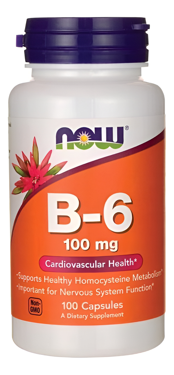 Vitamina B 6 100 Mg 100 Cápsulas De Now