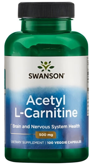 Acetyl-l Carnitine 500mg 100 Veg Caps Anti-envejecimiento Sw
