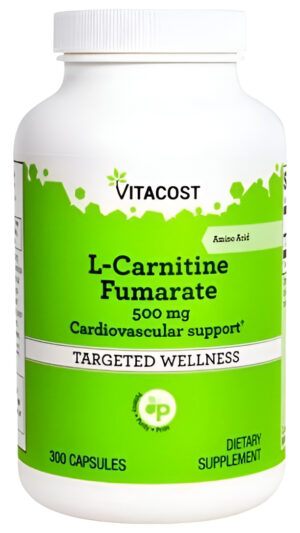 L Carnitine Fumarate Cardiovascular  500 Mg 300 Cápsulas
