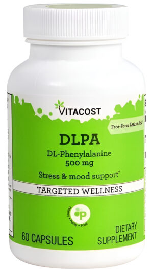 Dlpa Fenilalanina 500 Mg 60 Cáps Calidad Vitacost Original