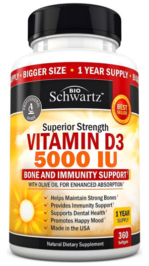 Vitamina D3 5000 360caps - Bioschwa