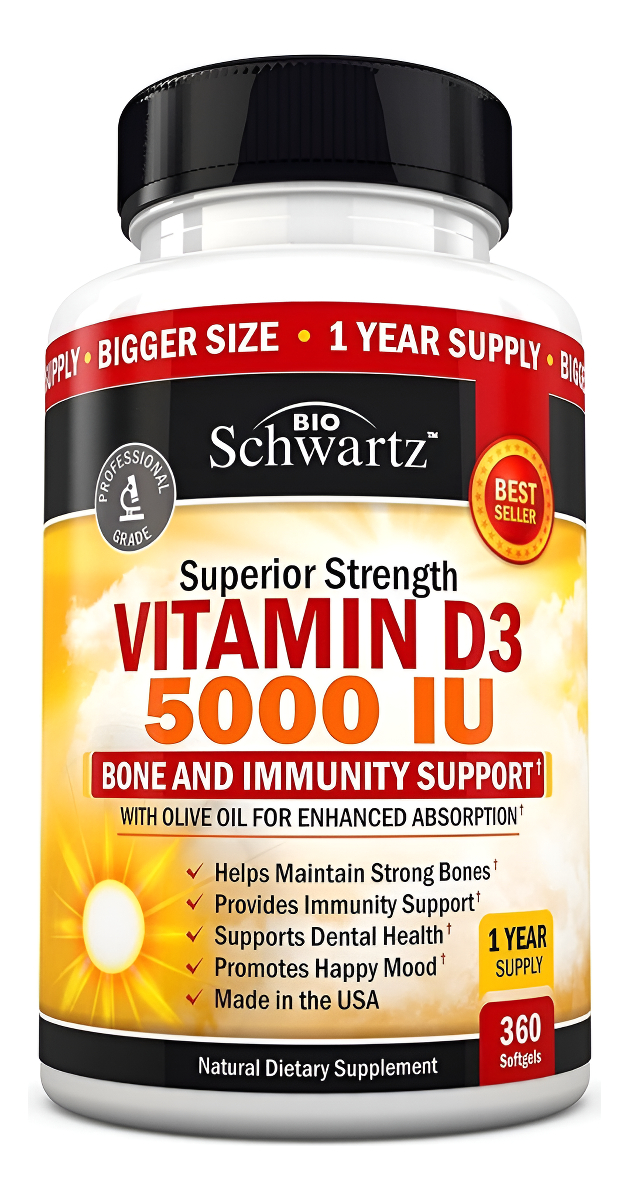 Vitamina D3 5000 360caps - Bioschwa