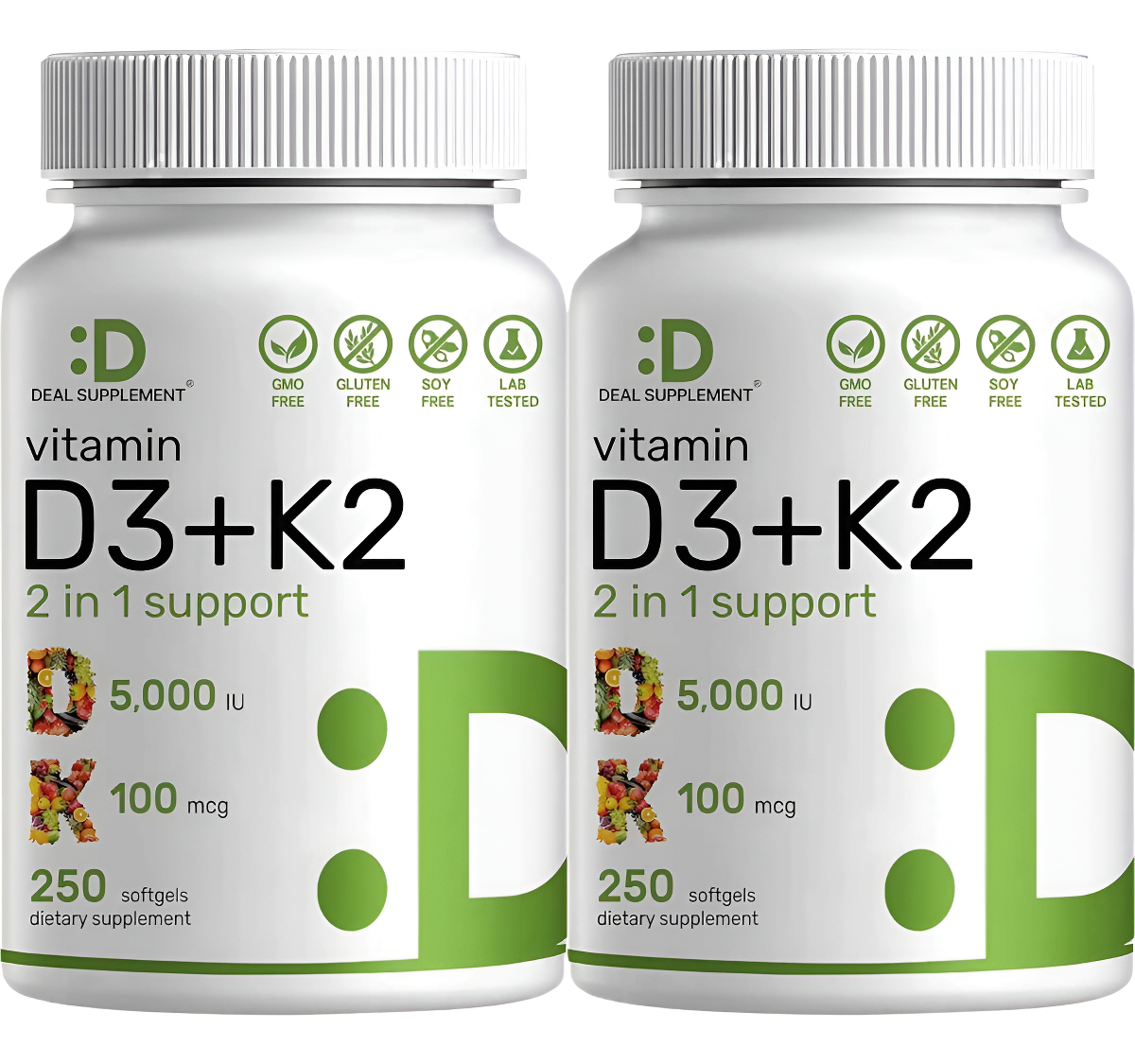 Vitamina D3 Con K2 250cap Set 2