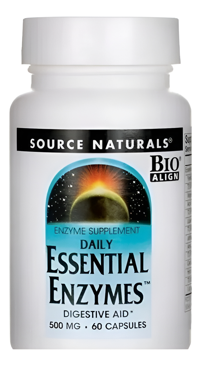 Enzimas Digestivas Source Naturals 500 Mg 60 Cáp Vegetariana