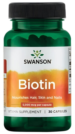 Biotina 30 Caps 5000 Mcg De Swanson