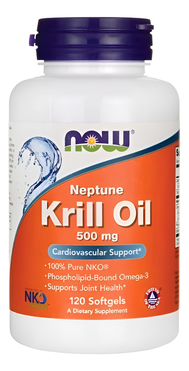 Aceite De Krill Neptuno 500 Mg 120 Softgels De Now Foods