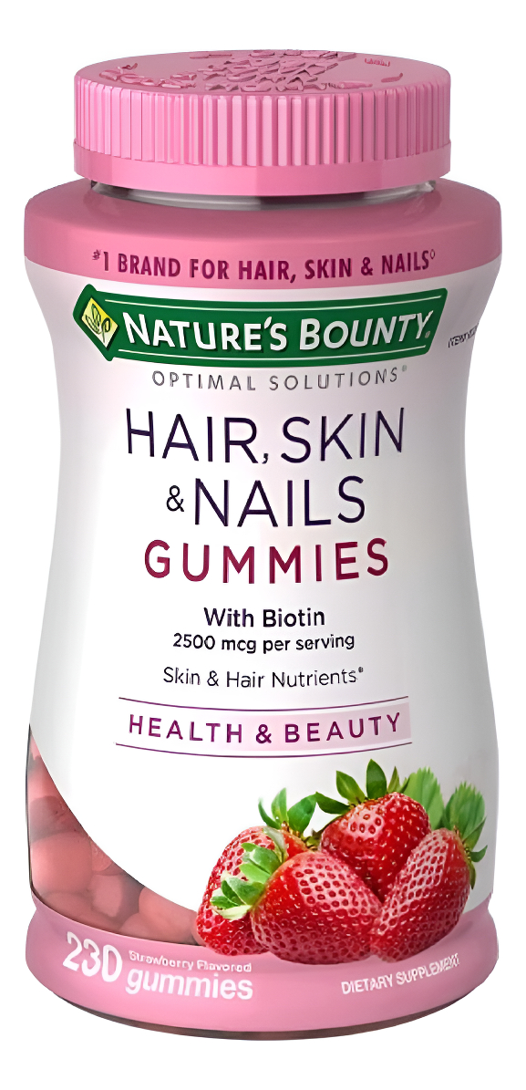 Hair Skin Nail Gummies Biotin Biotina Cabello Piel Uña Gomas