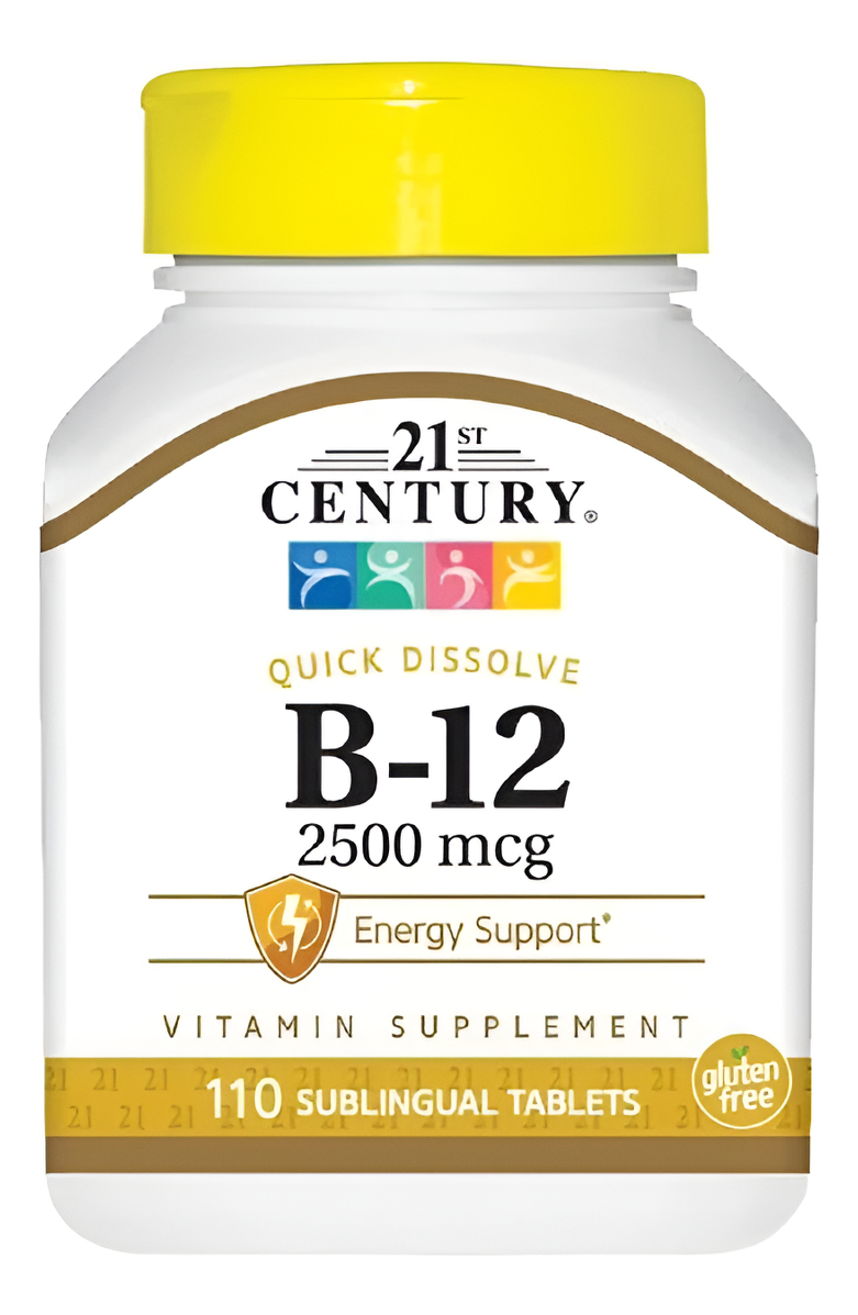 Vitamina B-12 Disolucion Rapida 2500mcg 110 Tabs 21 Century