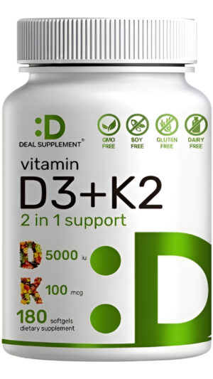 Vitamina D3 - K2 - 180 Uds