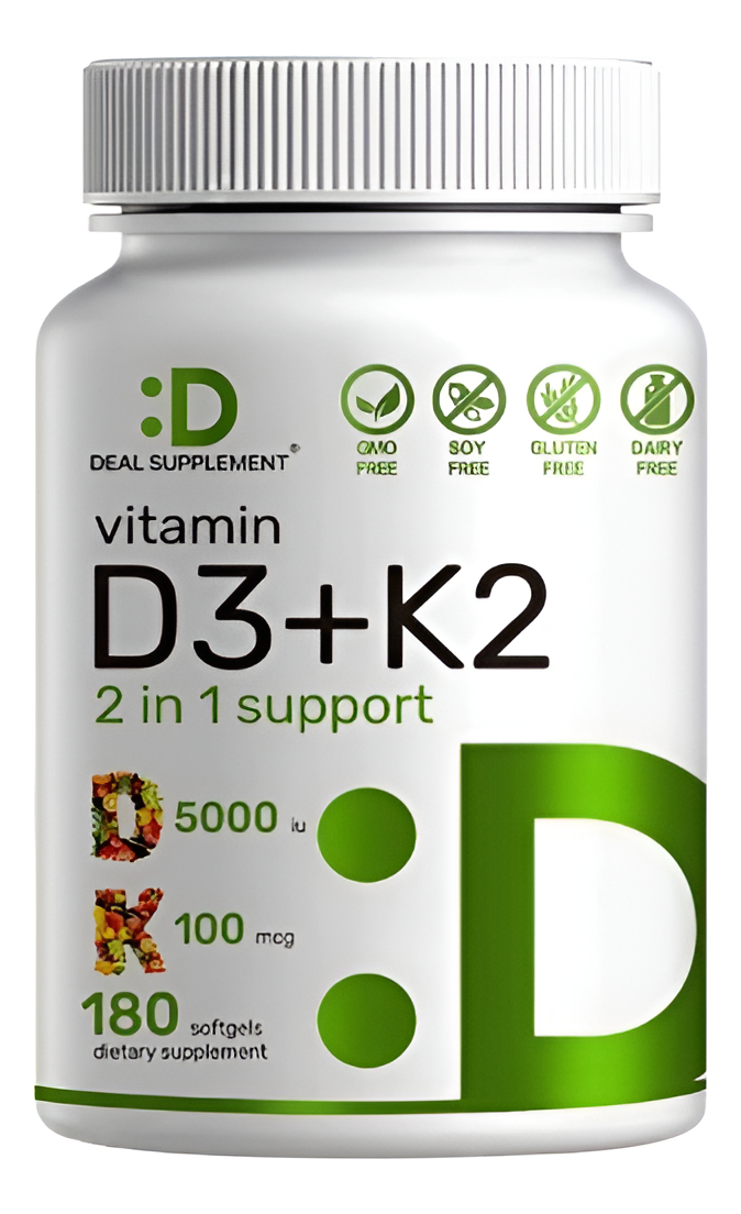 Vitamina D3 - K2 - 180 Uds