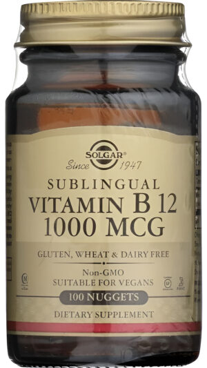 Vitamin B12 Sublingual  1000 Mcg  100 Pastillas De Solgar
