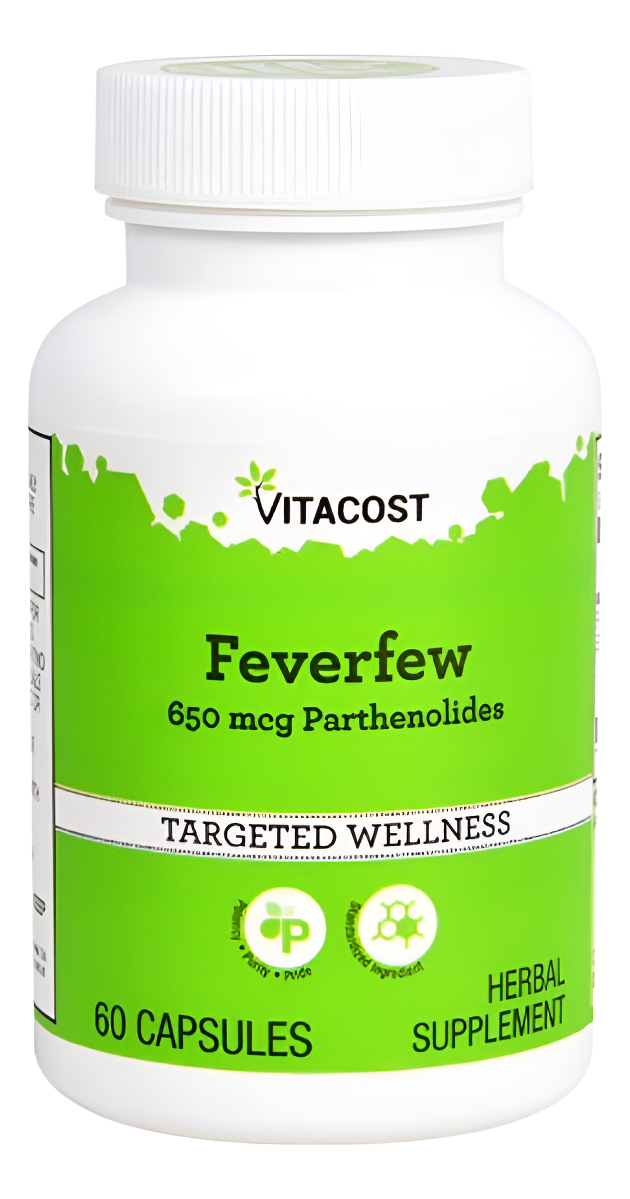 Matricaria Feverfew 100 Caps 650mg Por Cápsula Vitacost