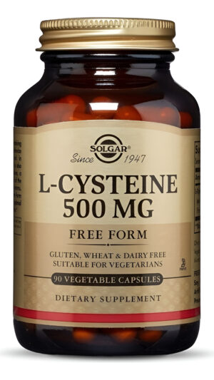 L-cysteine 500 Mg Solgar, 90 Cápsulas Vegetales