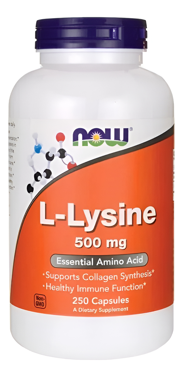 L Lysine Lisina 500 Mg 250 Caps Recuperacion Sistema Inmune