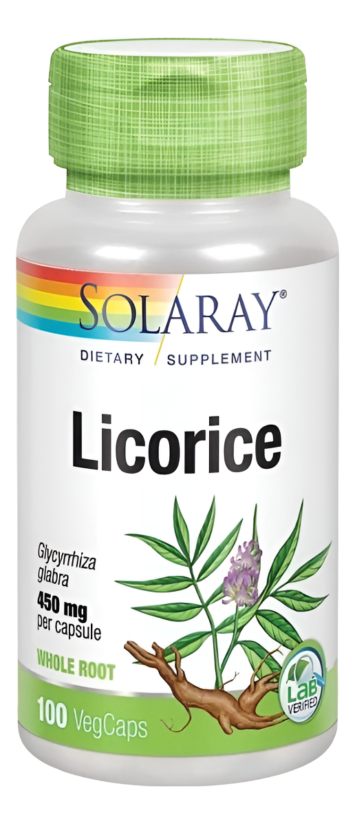 Regaliz Licorice Root 450 Caps 100 Mg De Solaray