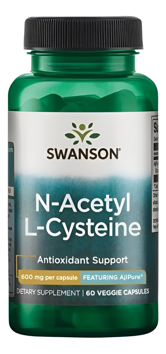 N-acetil L-cisteína - Con Ajipure 600 Mg 60 Caps Swanson