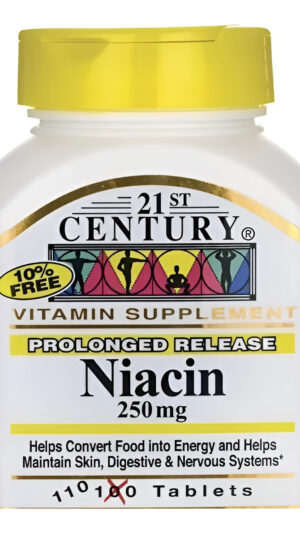 Niacin Liberacion Prolongada 110 Tabs 250mg Energia Y Stress
