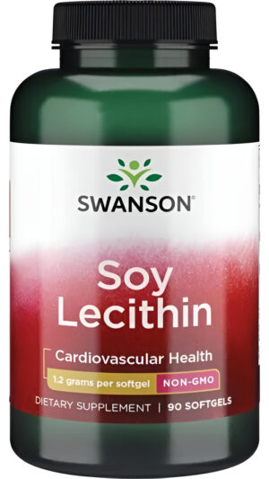 Lecithin De Soya Sin Ogm  1.200 Mg 90 Sgels De Swanson
