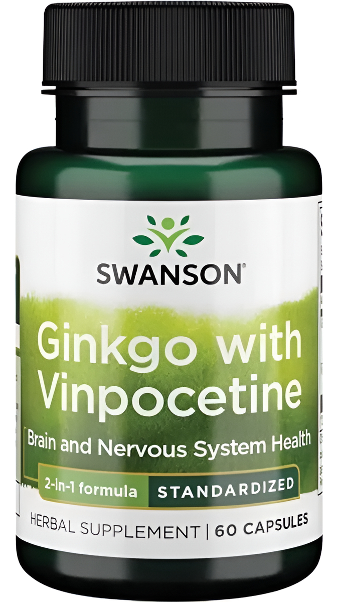 Ginkgo Con Vinpocetina Estandarizado 60 Capsulas