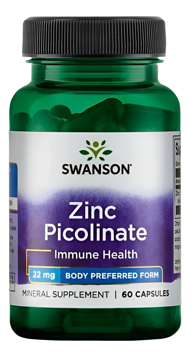 Zinc Picolinate - Body Preferred Form - 60 Caps- 22 Mg Sw