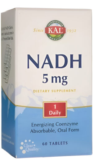 Nadh 5mg 60 Tablets- Coenzima Energizante Marca Kal
