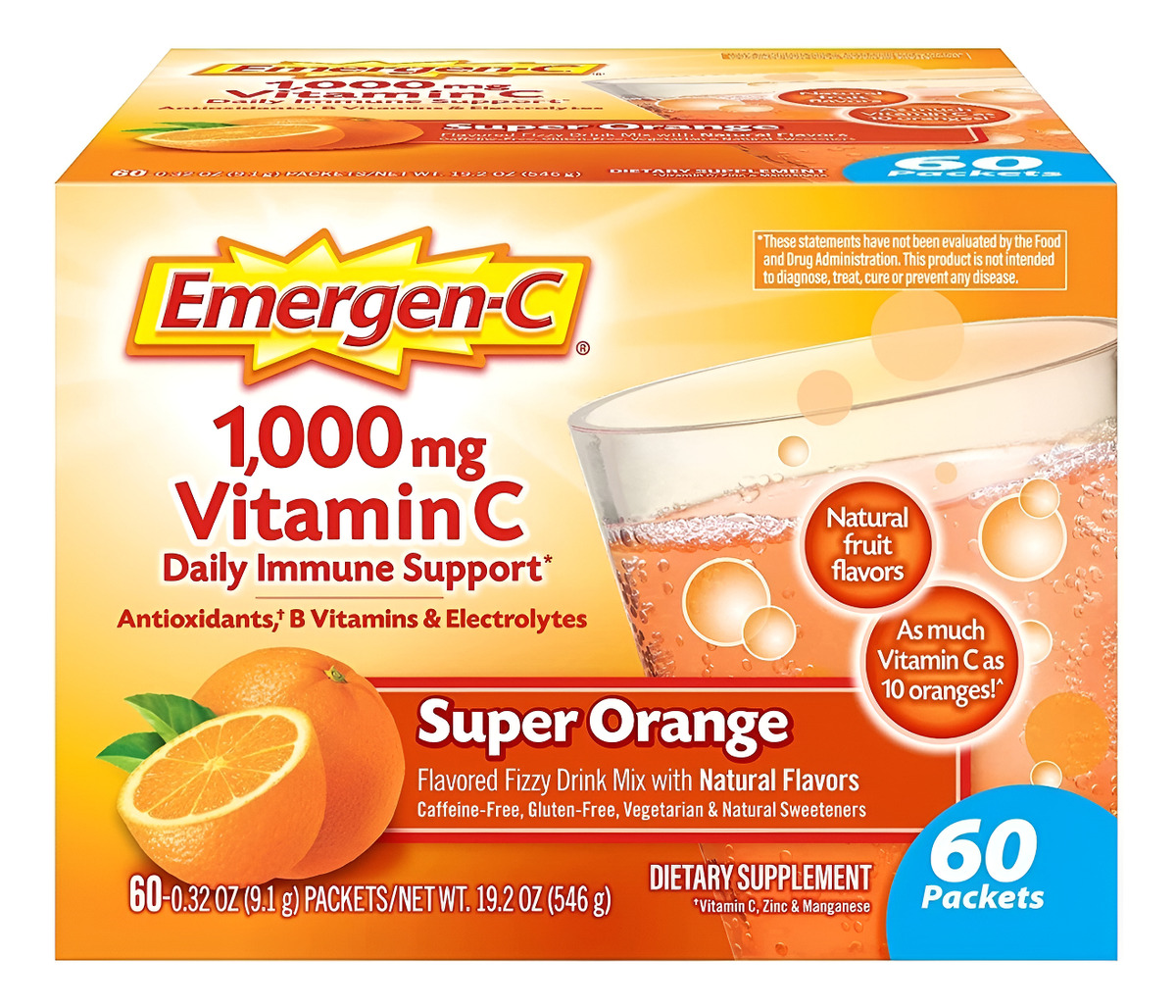 Emergen C 1000 Mg - 60 Packets