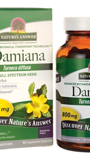 Damiana 800 Mg 90 Veg Caps + Envio Gratis