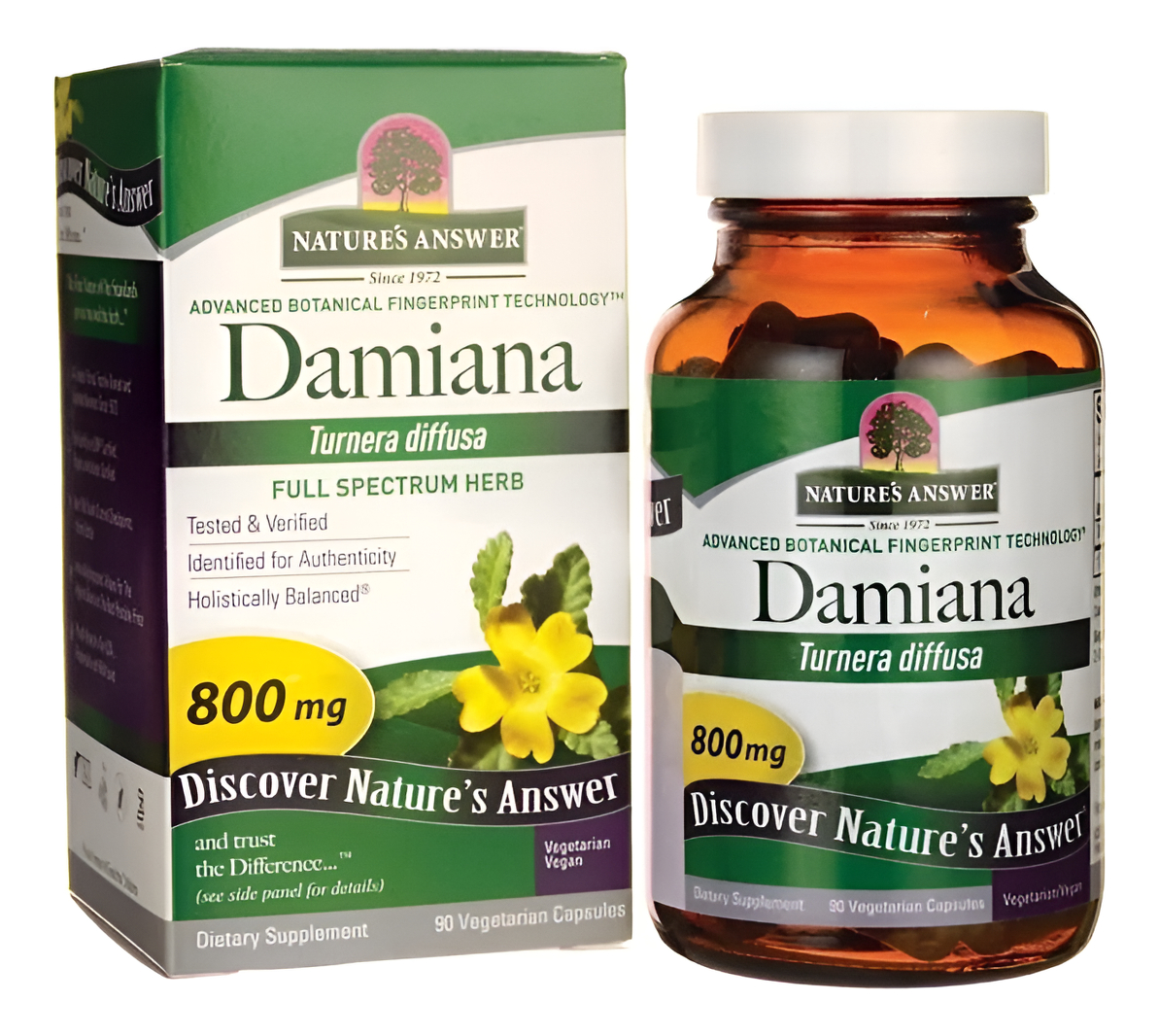 Damiana 800 Mg 90 Veg Caps + Envio Gratis