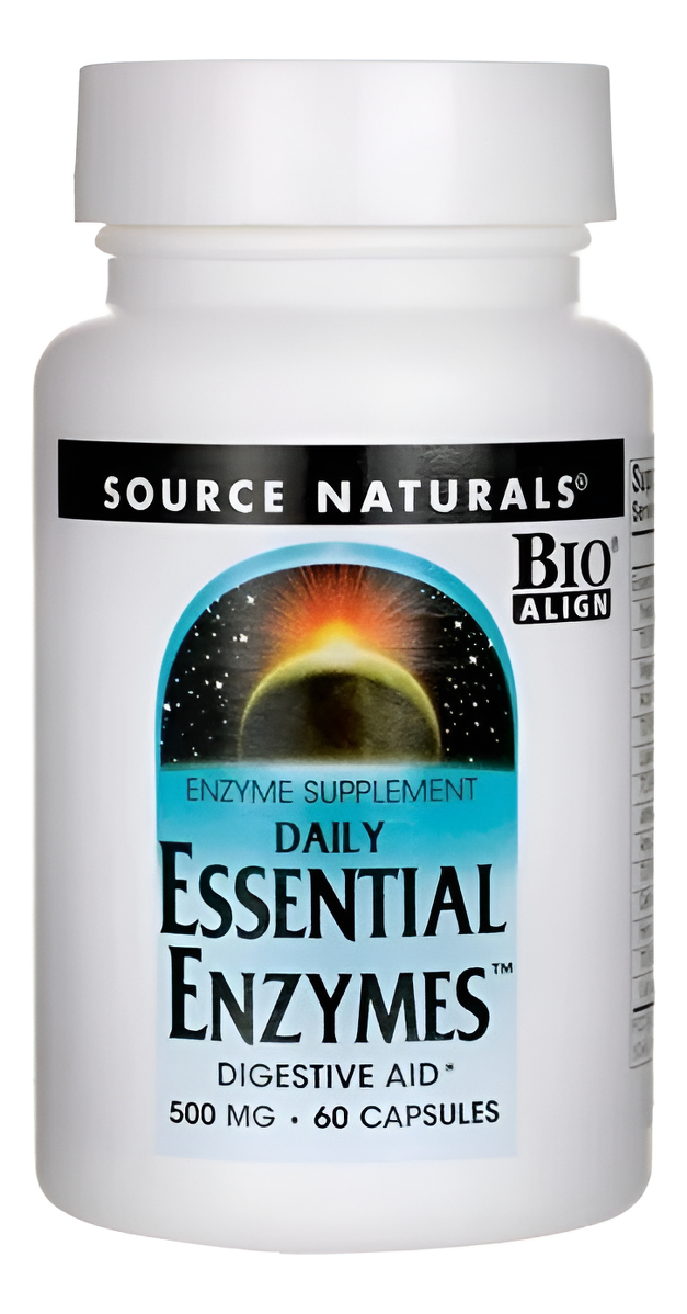 Essential Enzymes Enzimas Digestivas 60 Caps Source Naturals