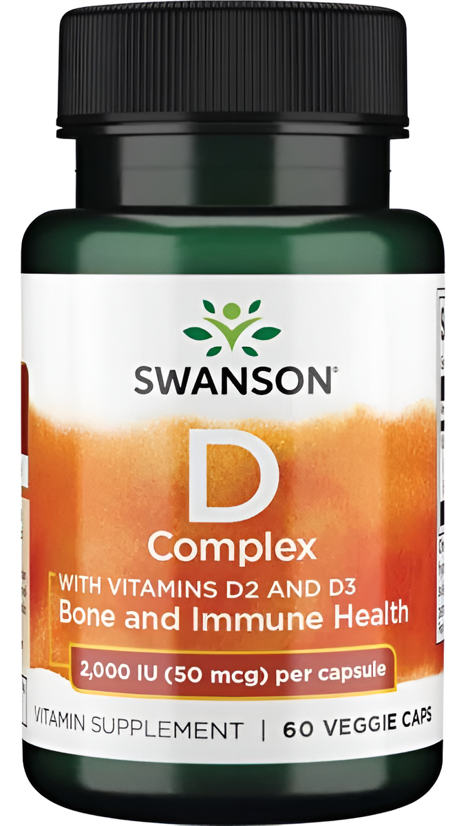 Vitamin D Complex Con Vitamins D2 & D3- 60 Caps 2000iu 50mcg