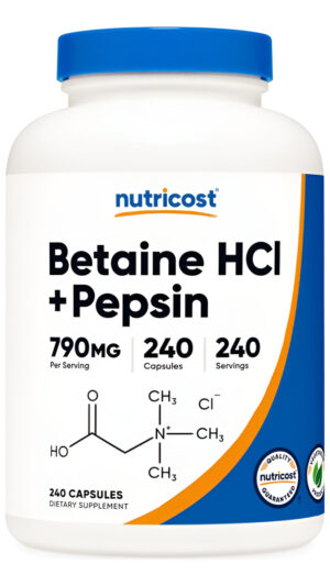 Betaína Hcl + Pepsina 790 Mg