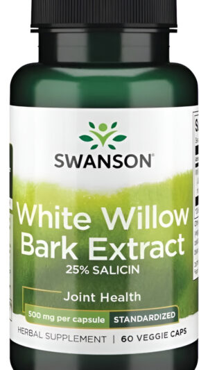 White Willow Bark Extracto 500mg 60 Caps Con 25% De Salicin