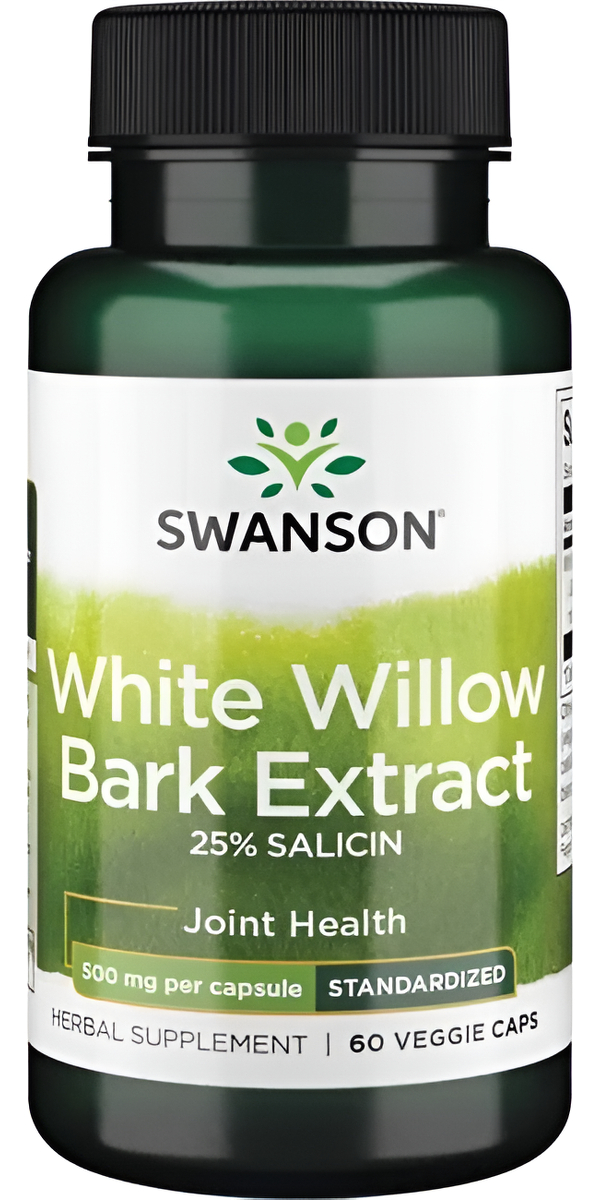 White Willow Bark Extracto 500mg 60 Caps Con 25% De Salicin