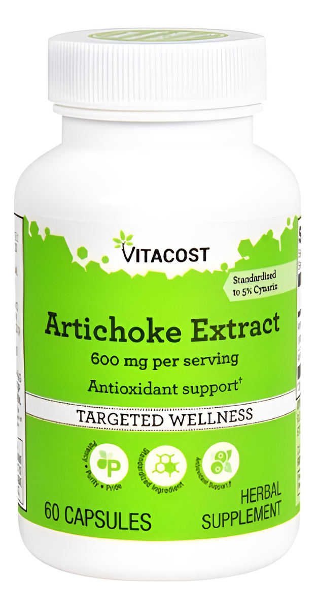 Alcachofa Artichoke Extract 600 Mg 60 Capsulas De Vitacost