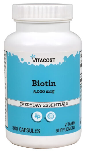 Biotin 300 Caps 5,000 Mg  De Vitacost